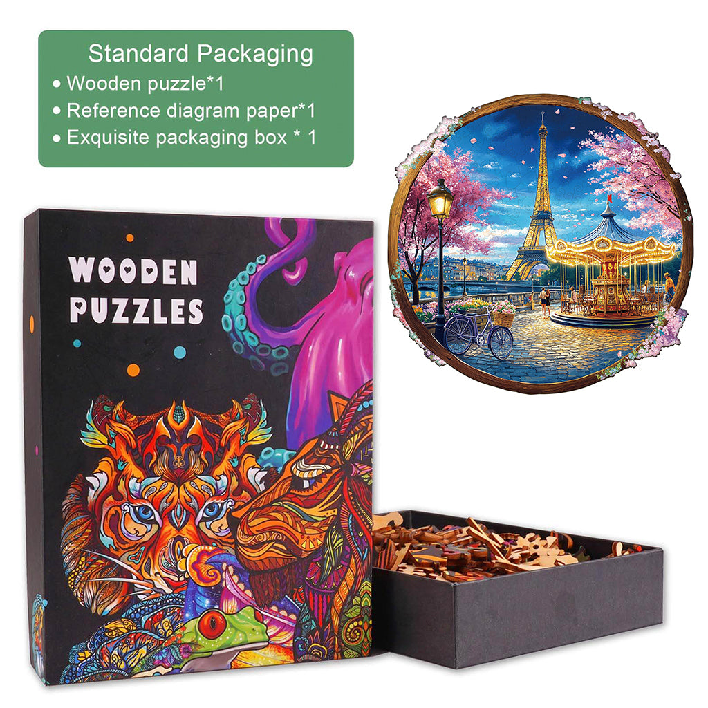 Paris by Night Wooden Jigsaw Puzzle