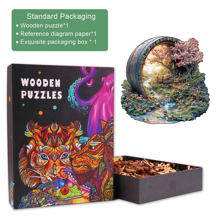 Barrel of Spring Wooden Jigsaw Puzzle
