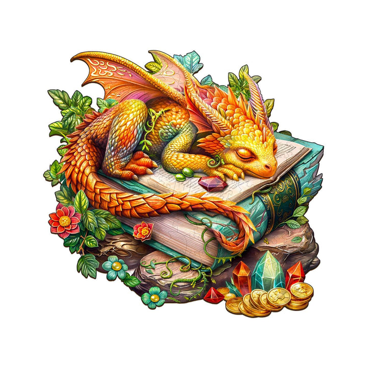 Sleeping Dragon Wooden Jigsaw Puzzle - By Woodbests