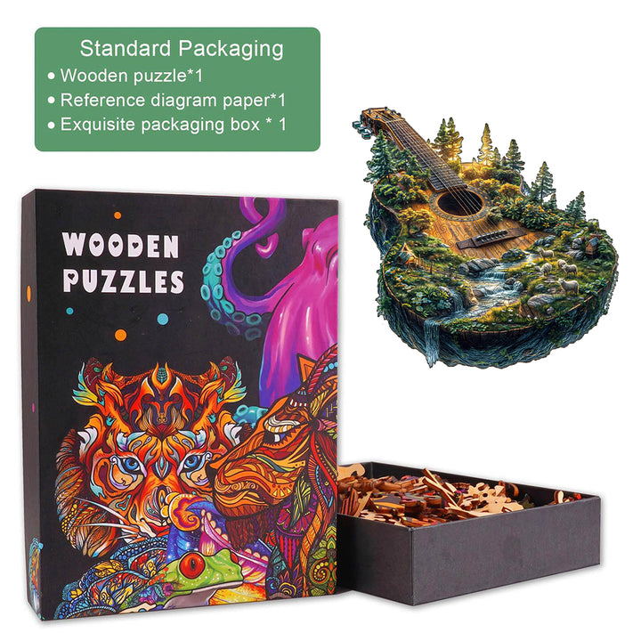Forest guitar Wooden Jigsaw Puzzle