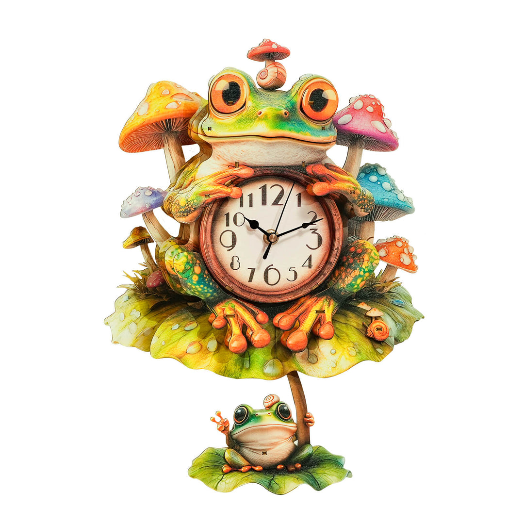 Frog– DIY Wooden Clock, 3D Puzzle Craft Kit
