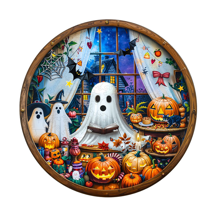 halloween party Wooden Jigsaw Puzzle