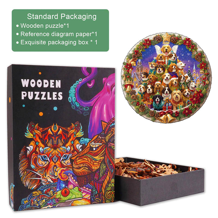 Christmas Puppy Wooden Jigsaw Puzzle