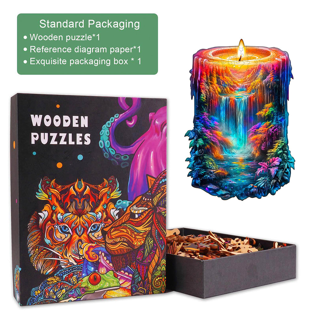 Enchanted Flame Wooden Jigsaw Puzzle