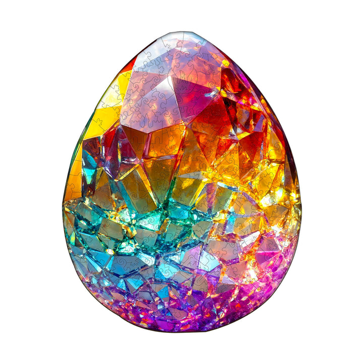 Colorful crystal egg Wooden Jigsaw Puzzle