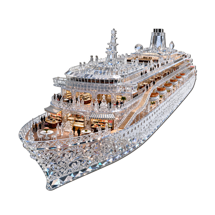 Glass Cruise Ship Wooden Jigsaw Puzzle