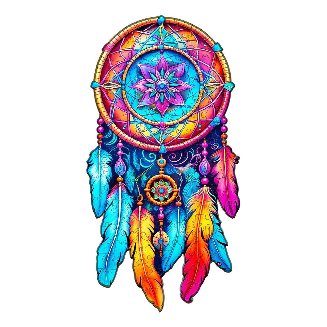 Mandala Dream Catcher Wooden Jigsaw Puzzle-Woodbests