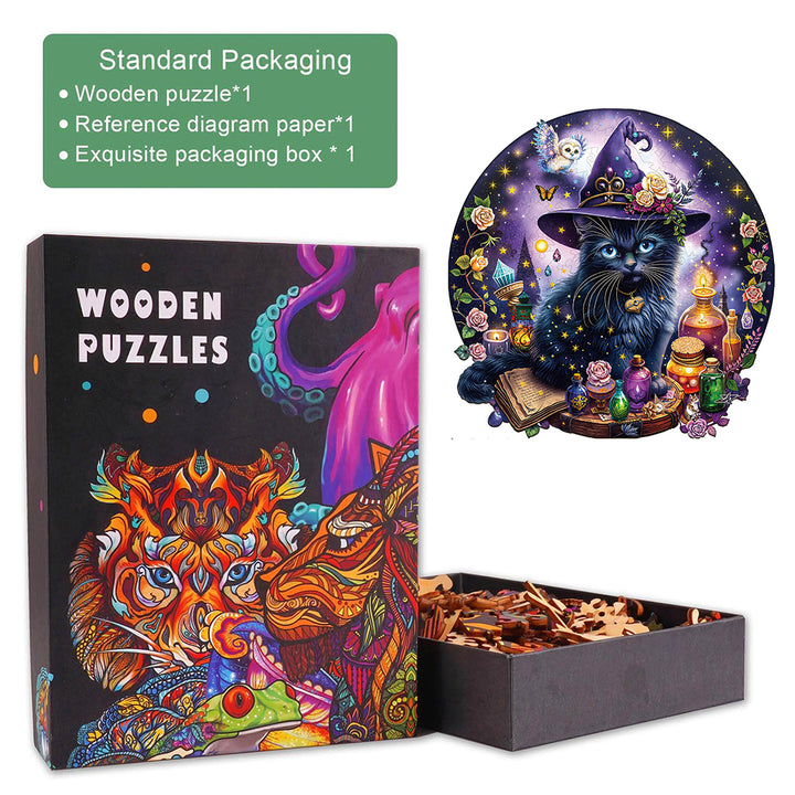 Magic Cat Wooden Jigsaw Puzzle