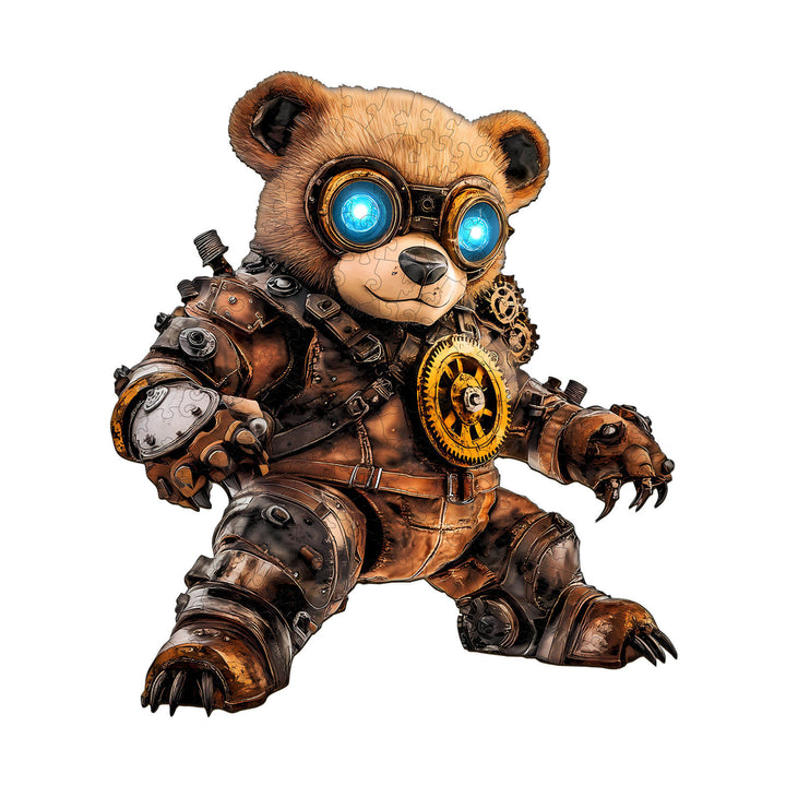 Cyber bear Wooden Jigsaw Puzzle