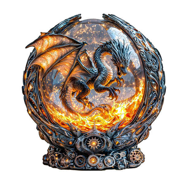 Magic Ball Fire Dragon Wooden Jigsaw Puzzle