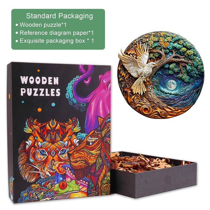 3D White Eagle-1 Wooden Jigsaw Puzzle