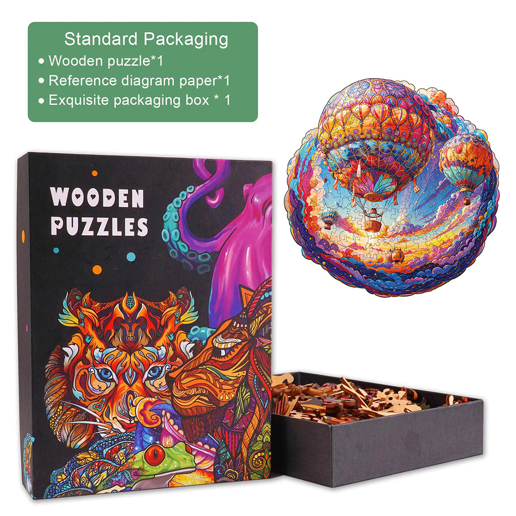 Hot Air Balloon Wooden Jigsaw Puzzle