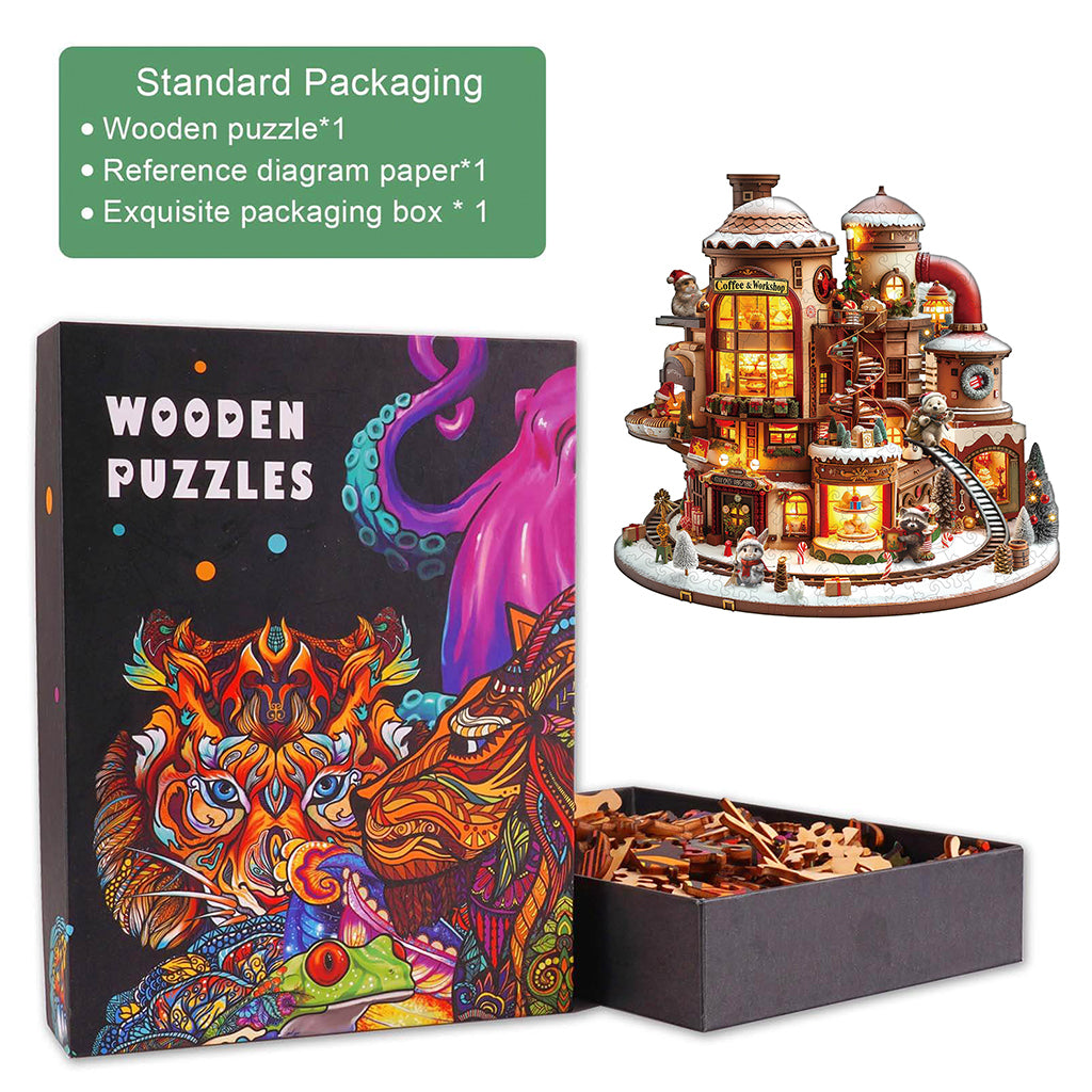 Coffee Workshop Wooden Jigsaw Puzzle