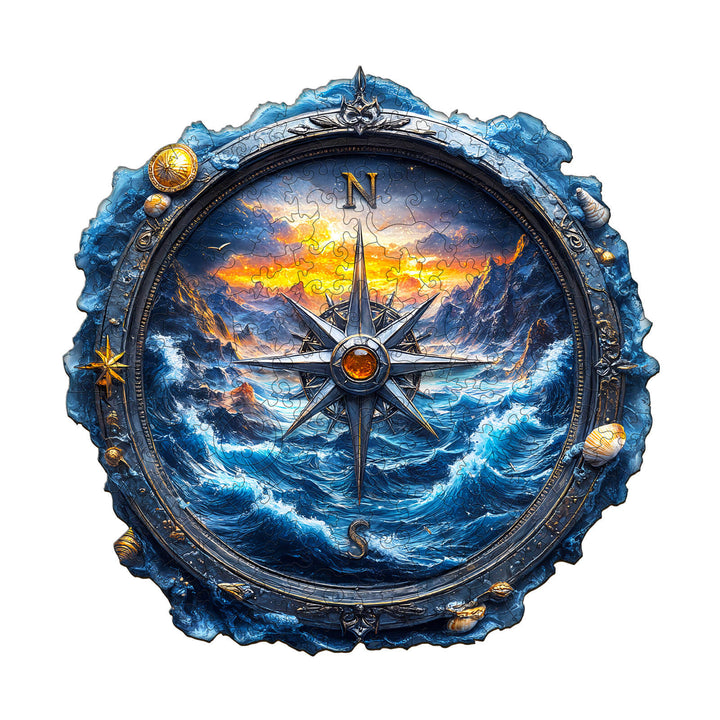 Compass Landscape Wooden Jigsaw Puzzle