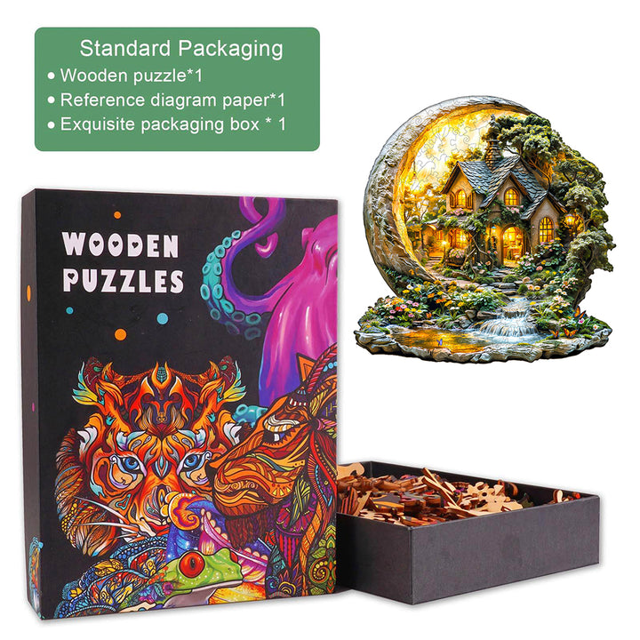 Moonlight Garden-1 Wooden Jigsaw Puzzle