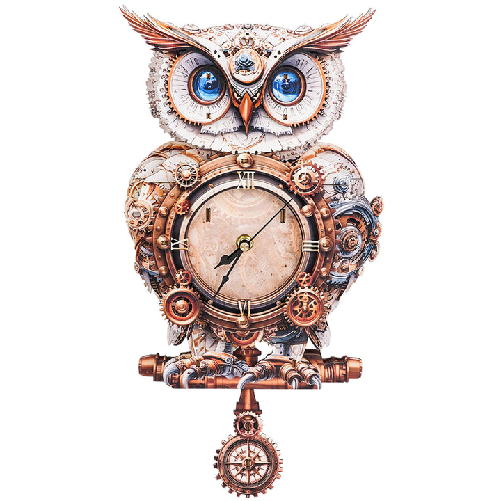 Mechanical Owl - DIY Wooden Clock , 3D Puzzle Craft Kit