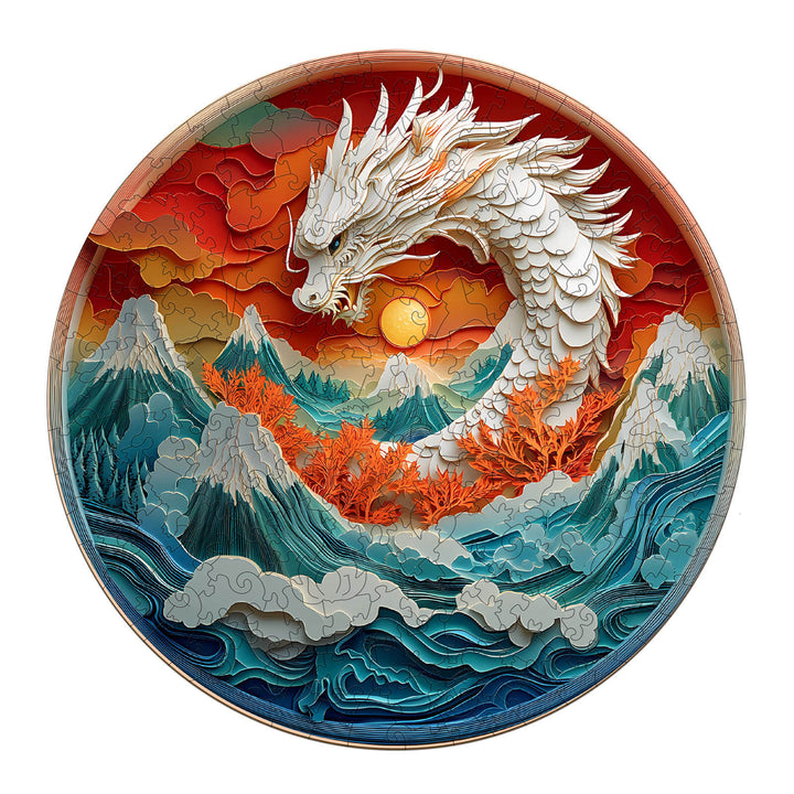 3D Colorful Dragon-2 Wooden Jigsaw Puzzle - By Woodbests