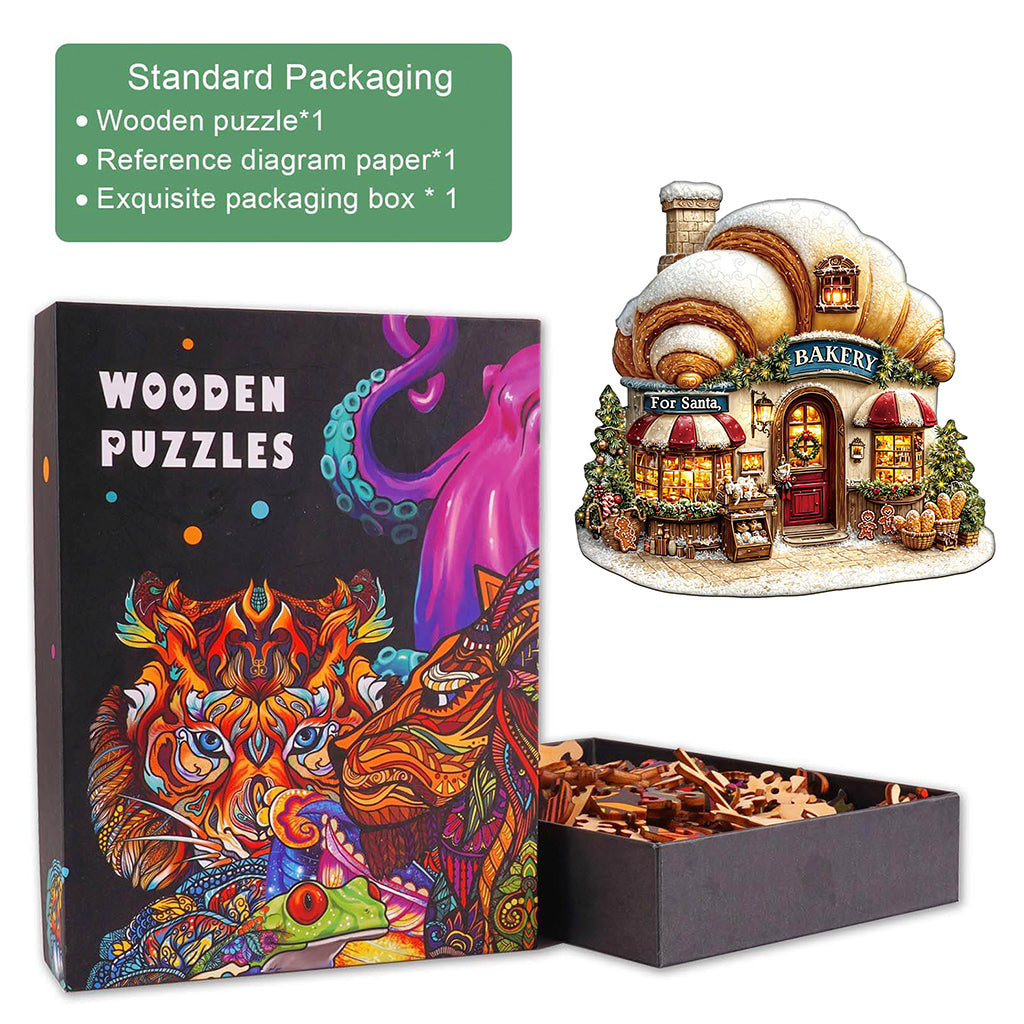 Christmas Bakery Wooden Jigsaw Puzzle