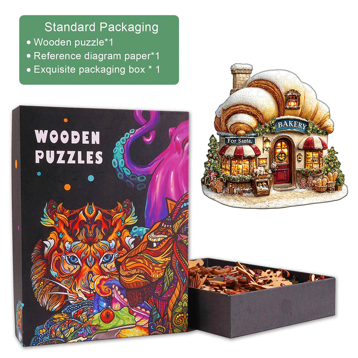 Christmas Bakery Wooden Jigsaw Puzzle