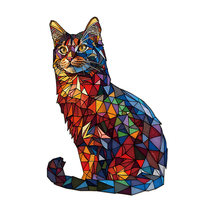 Kaleido Cat Wooden Jigsaw Puzzle