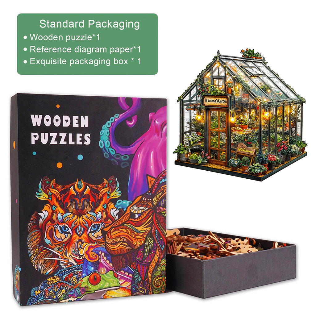 Grandma's Garden Wooden Jigsaw Puzzle