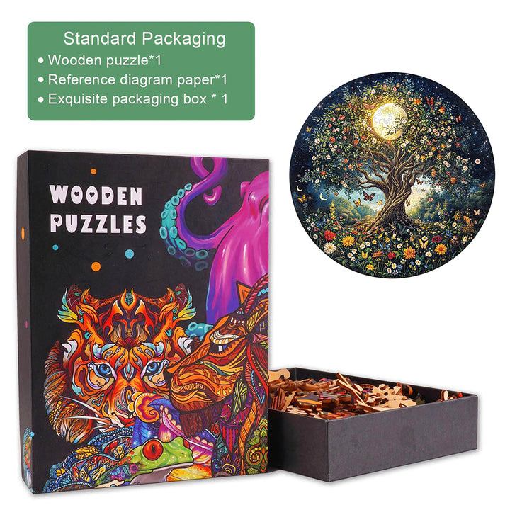 Bohemian Tree of Life Wooden Jigsaw Puzzle