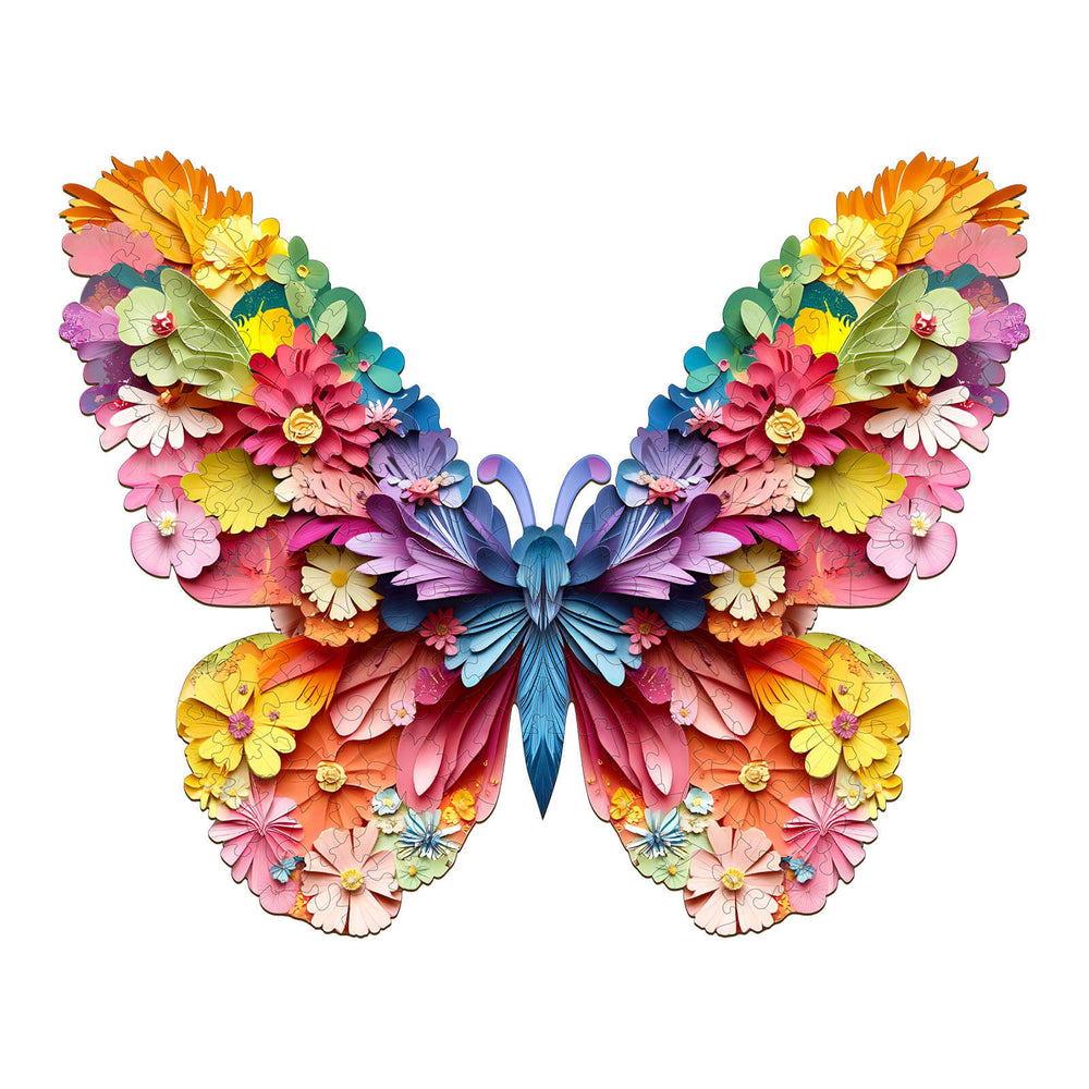 3D Colorful Butterfly Wooden Jigsaw Puzzle - By Woodbests