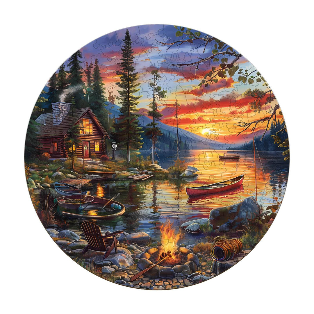 Canoe Lake-2 Wooden Jigsaw Puzzle - By Woodbests