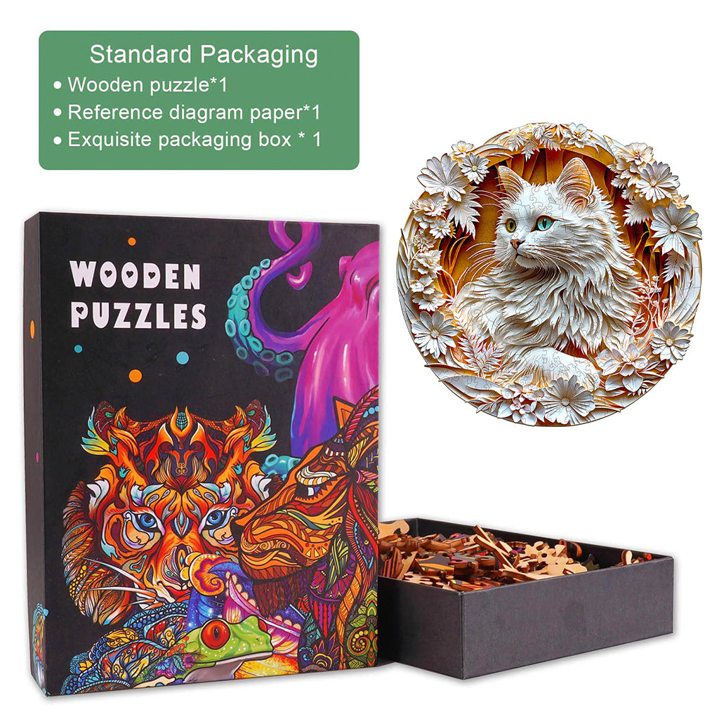 3D Cat-2 Wooden Jigsaw Puzzle