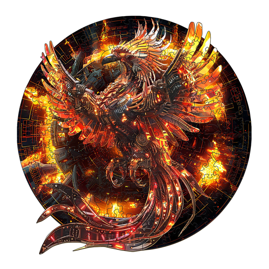 Mechanical Phoenix Wooden Jigsaw Puzzle - Woodbests