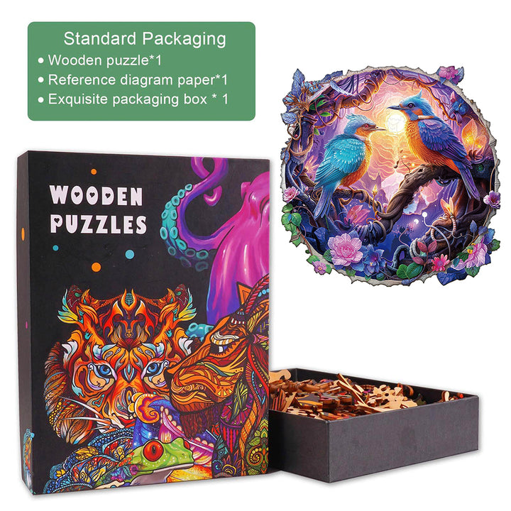 Twilight Plumage Wooden Jigsaw Puzzle