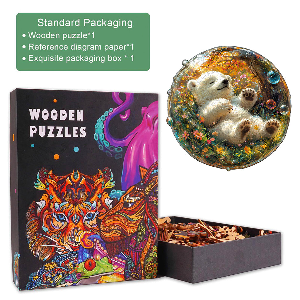 Bubble bear Wooden Jigsaw Puzzle