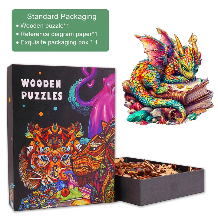 Jeweled Dragon Wooden Jigsaw Puzzle