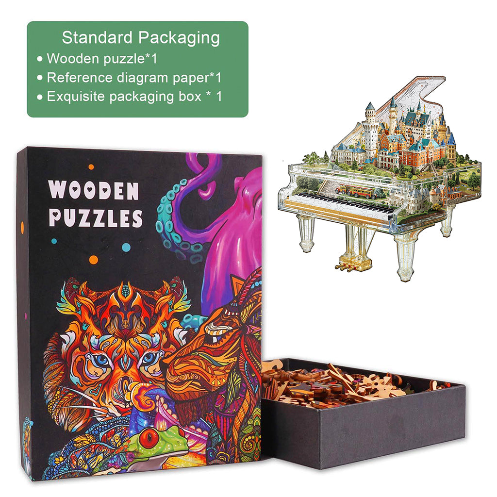Piano Castle Wooden Jigsaw Puzzle