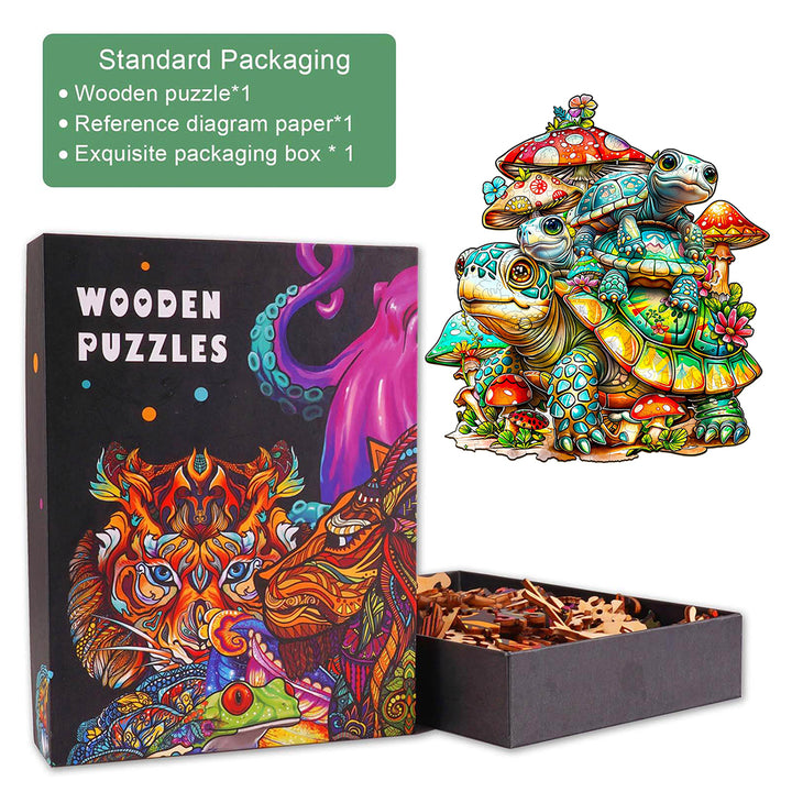 Turtle family Wooden Jigsaw Puzzle