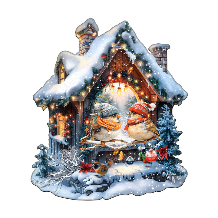 Snowy Harmony Wooden Jigsaw Puzzle