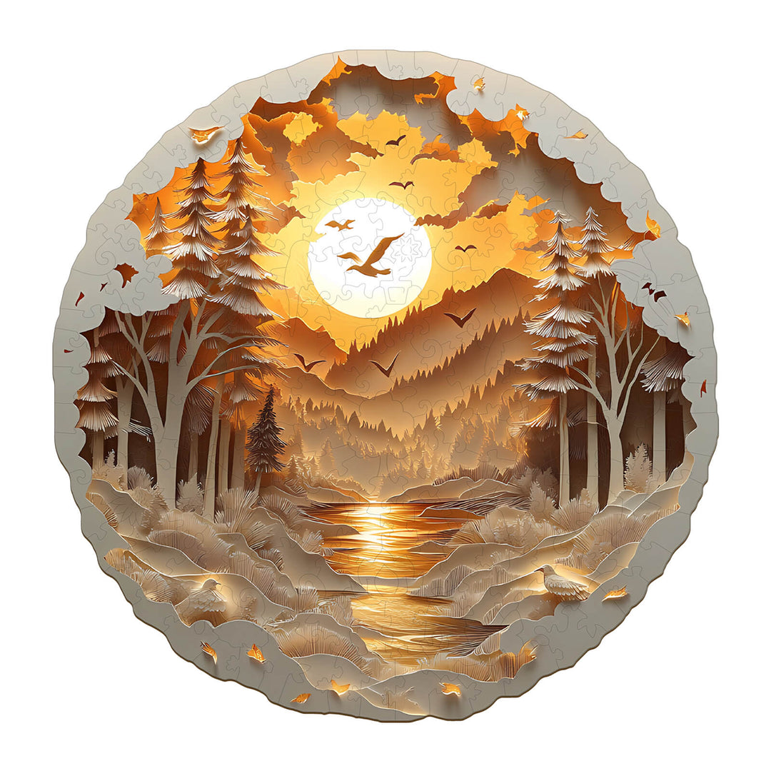 3D Paper Scenery Wooden Jigsaw Puzzle - By Woodbests