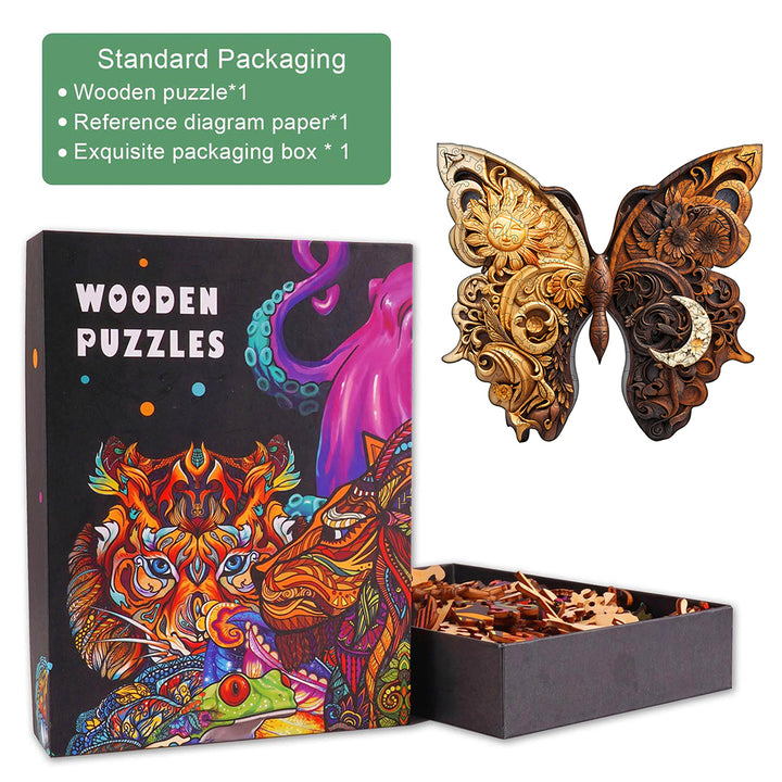 Yin Yang Butterfly Wooden Jigsaw Puzzle