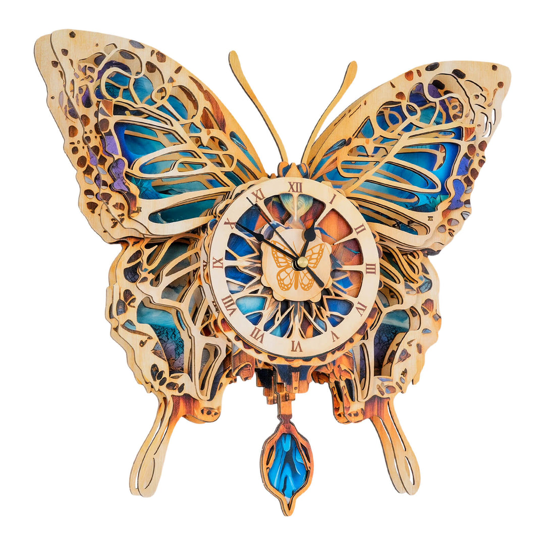 Butterfly – DIY Wooden Clock, 3D Puzzle Craft Kit
