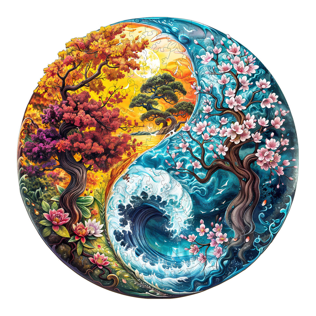 Yin yang Landscape-1 Wooden Jigsaw Puzzle - Woodbests