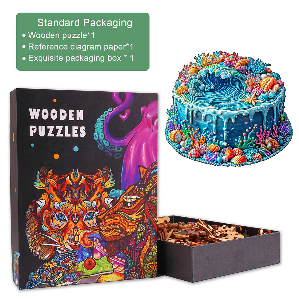 Ocean Cake Wooden Jigsaw Puzzle