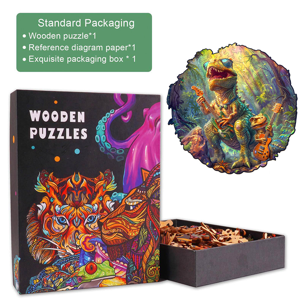 Rock Dinosaur-2 Wooden Jigsaw Puzzle