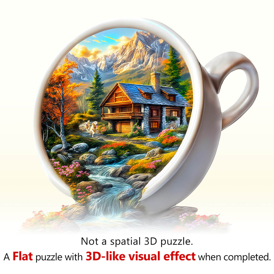 Cup of Serenity Wooden Jigsaw Puzzle