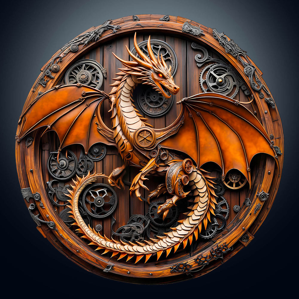 3D Mechanical Dragon-1 Wooden Jigsaw Puzzle - By Woodbests