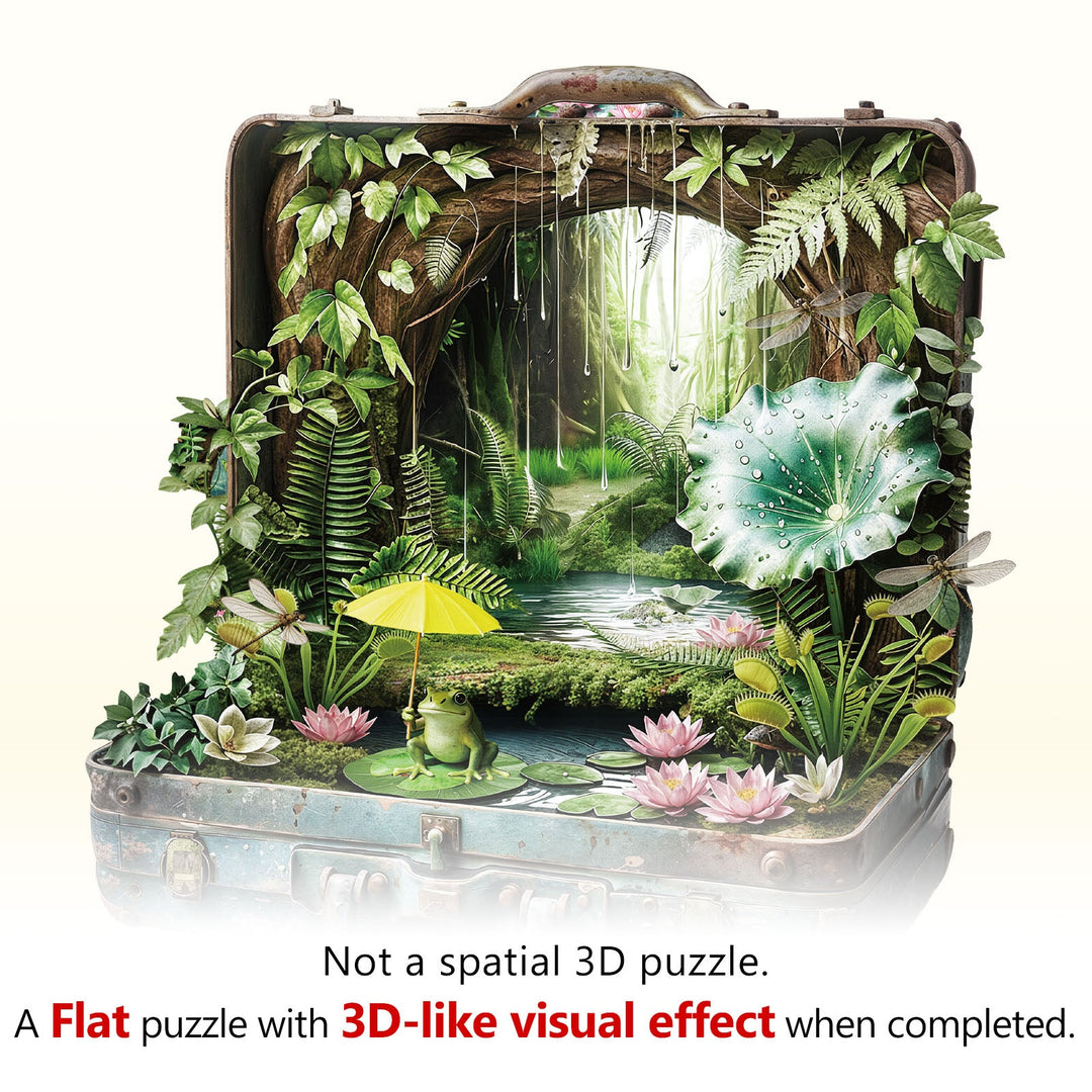 Rainforest Suitcase Wooden Jigsaw Puzzle