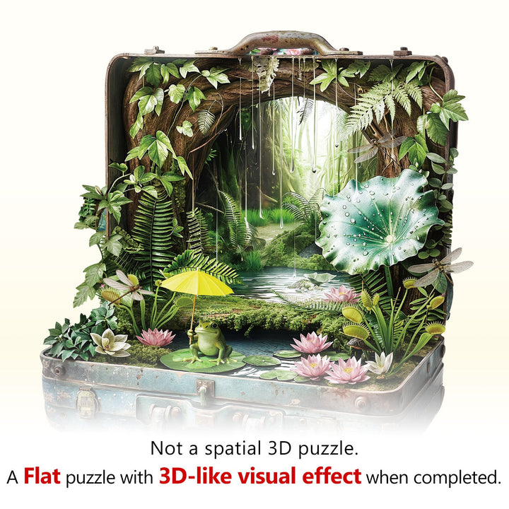 Rainforest Suitcase Wooden Jigsaw Puzzle