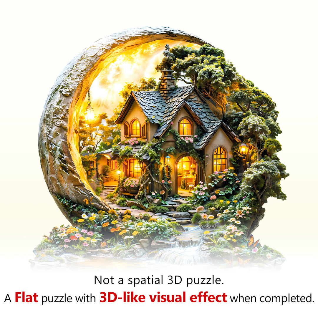 Moonlight Garden-1 Wooden Jigsaw Puzzle