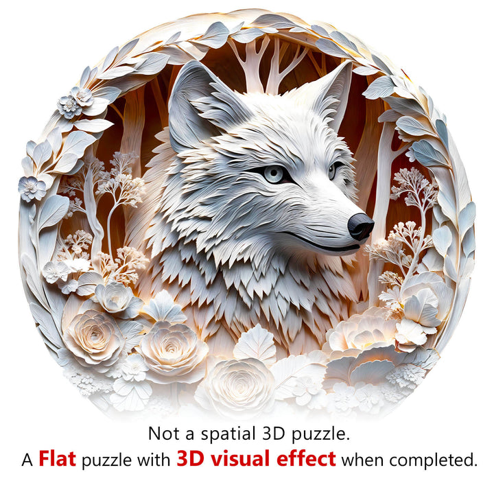 3D Wolf-1 Wooden Jigsaw Puzzle - Woodbests
