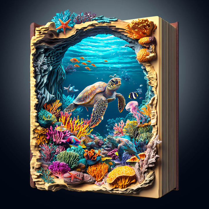 3D Deep Blue Wooden Jigsaw Puzzle
