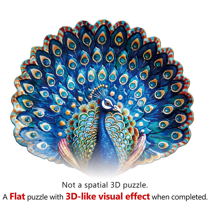 Peacock Fantasy Wooden Jigsaw Puzzle